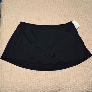 Jantzen Black Skirted Bottom Swim Skort - Size: 18W